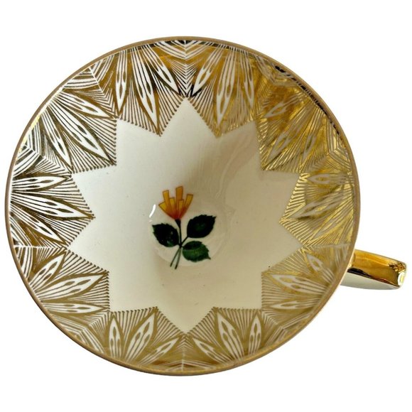 Winterling Bavaria Rosiau 3 Piece Set Trio Tea Cup Saucer Plate Lunch Gold Trio - Picture 11 of 12